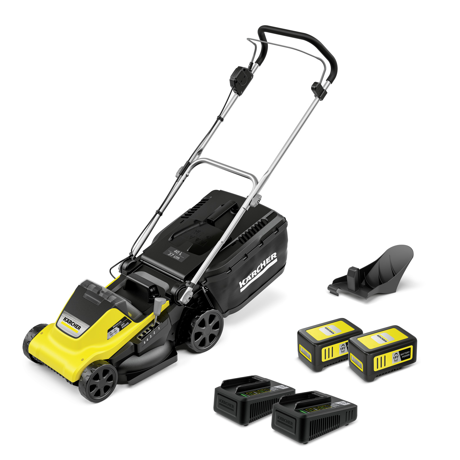 Gressklipper Karcher LMO 4-18 Dual Battery Set; 18 V; 2x5,0 Ah batt.