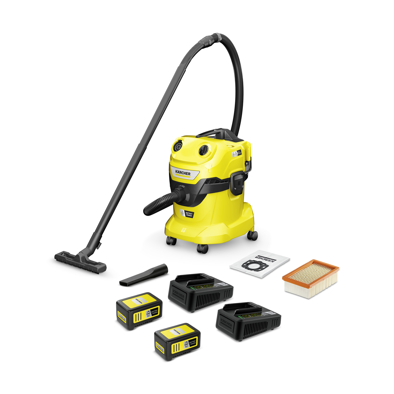 Tørr-våtstøvsuger Karcher WD 4-18 Dual Battery Set