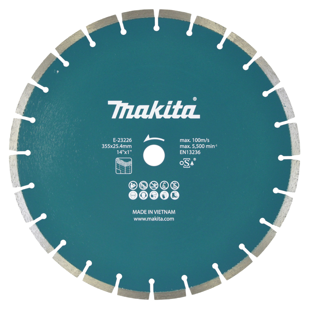 Diamantkappeskive Makita E-23226; 355x25,4 mm