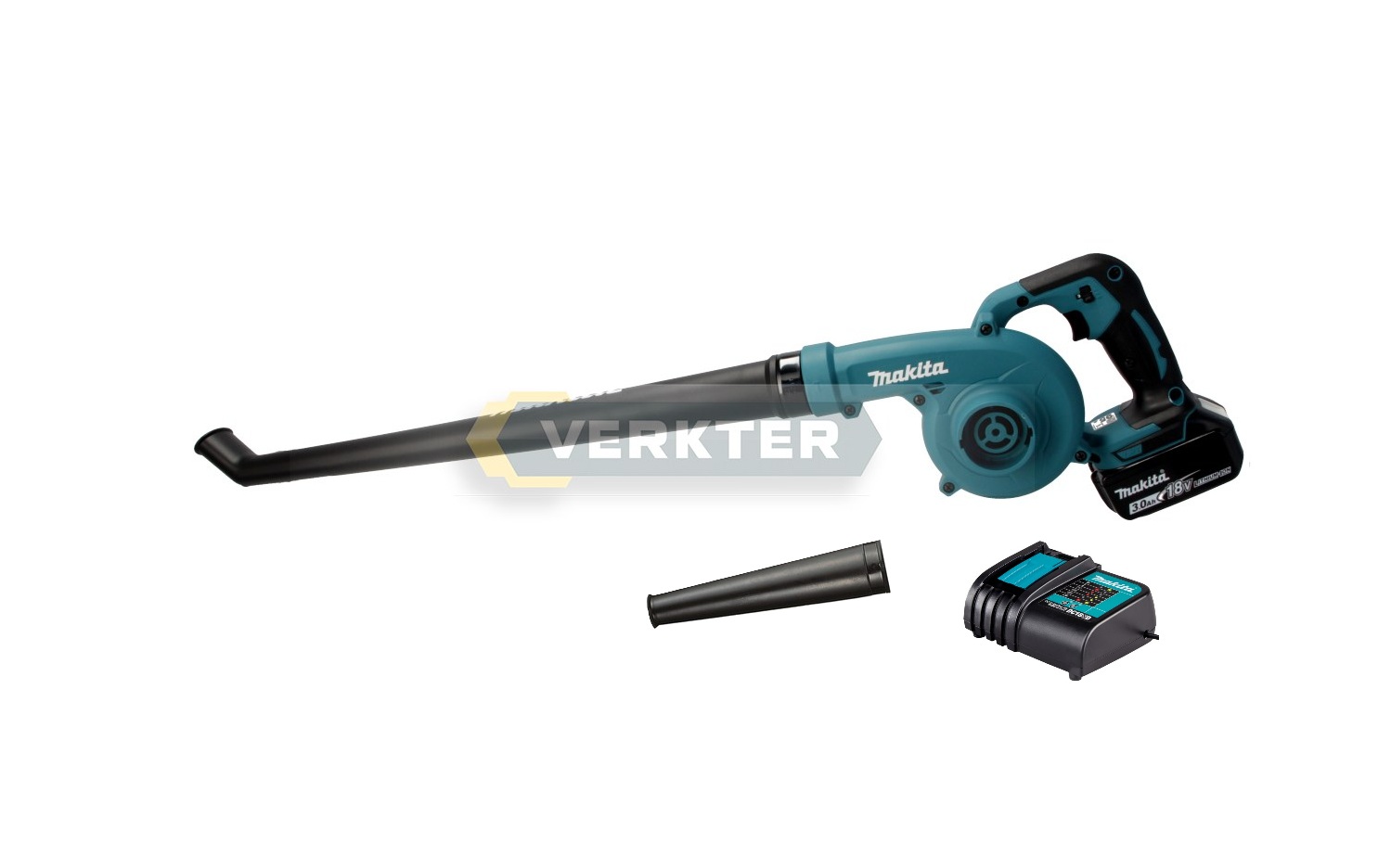 Batteridrevet løvblåser Makita DUB186SFX1; 18 V; 1x3,0 Ah batt.
