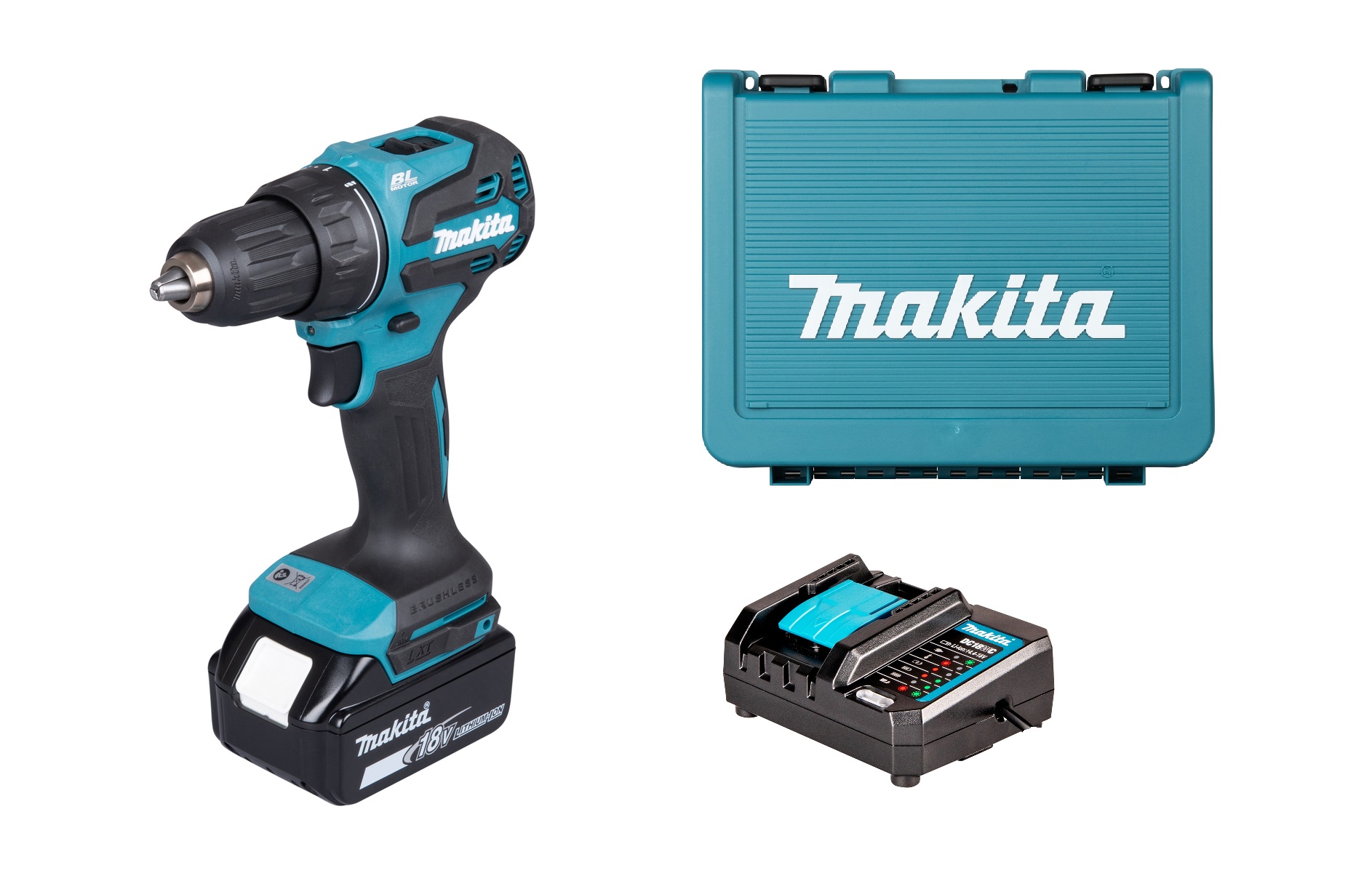 Skrutrekker/bor Makita DDF490WF; 18 V; 1x3,0 Ah batt.