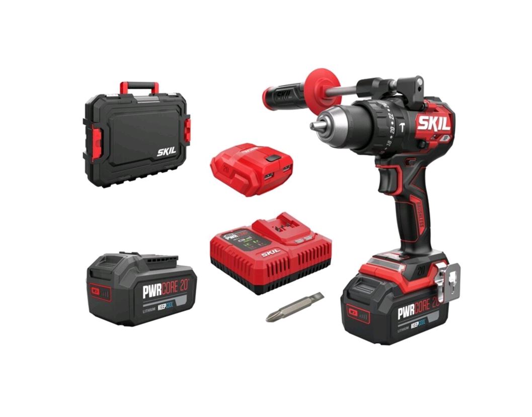 Slagskrutrekker / bor Skil 3085XP; 20 V; 2x4,0 Ah batt.