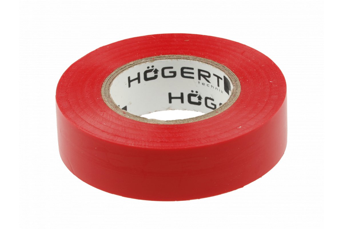 Isoleringstape Hogert HT1P282; 0.13x19 mm; 20 m; rød