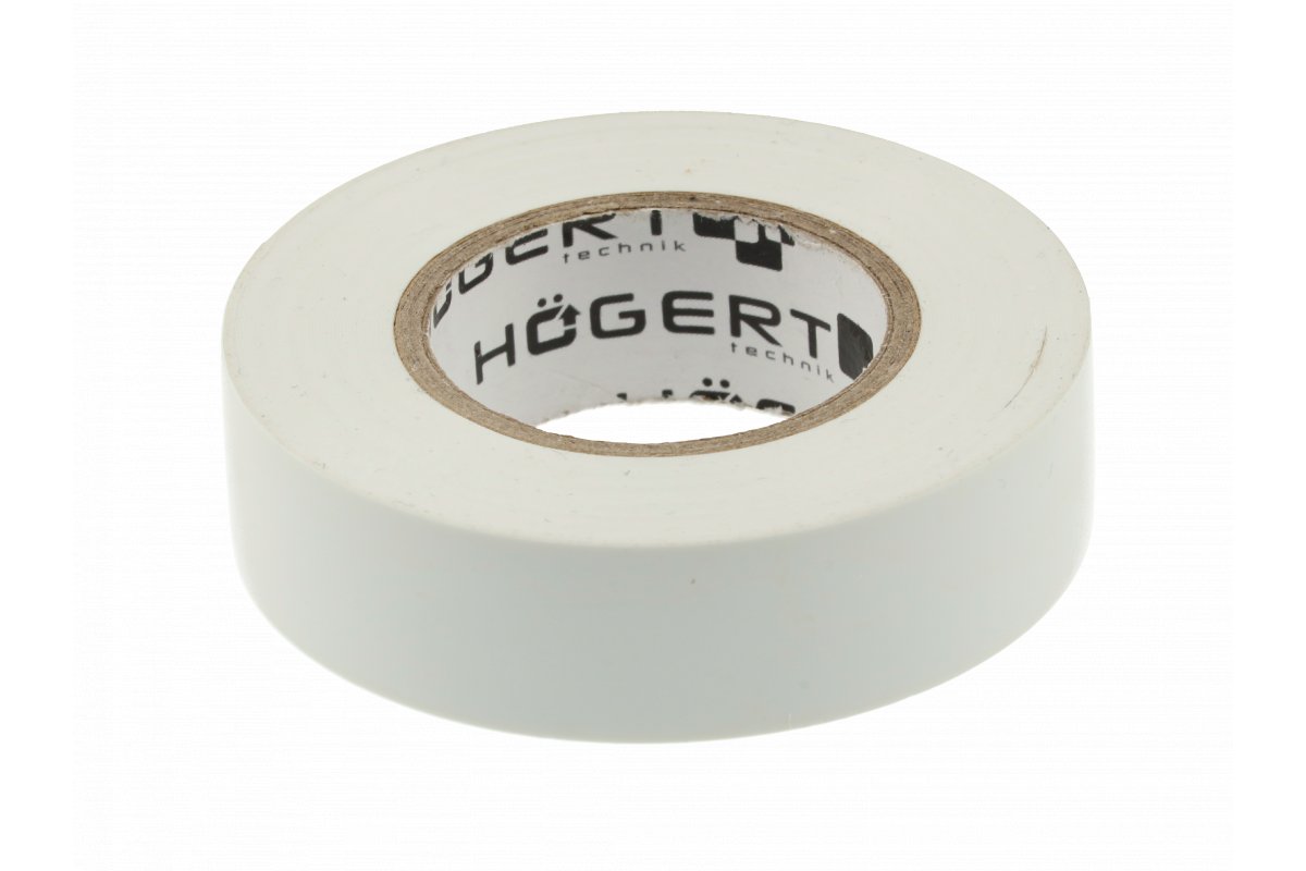 Isoleringstape Hogert HT1P285; 0.13x19 mm; 20 m hvit