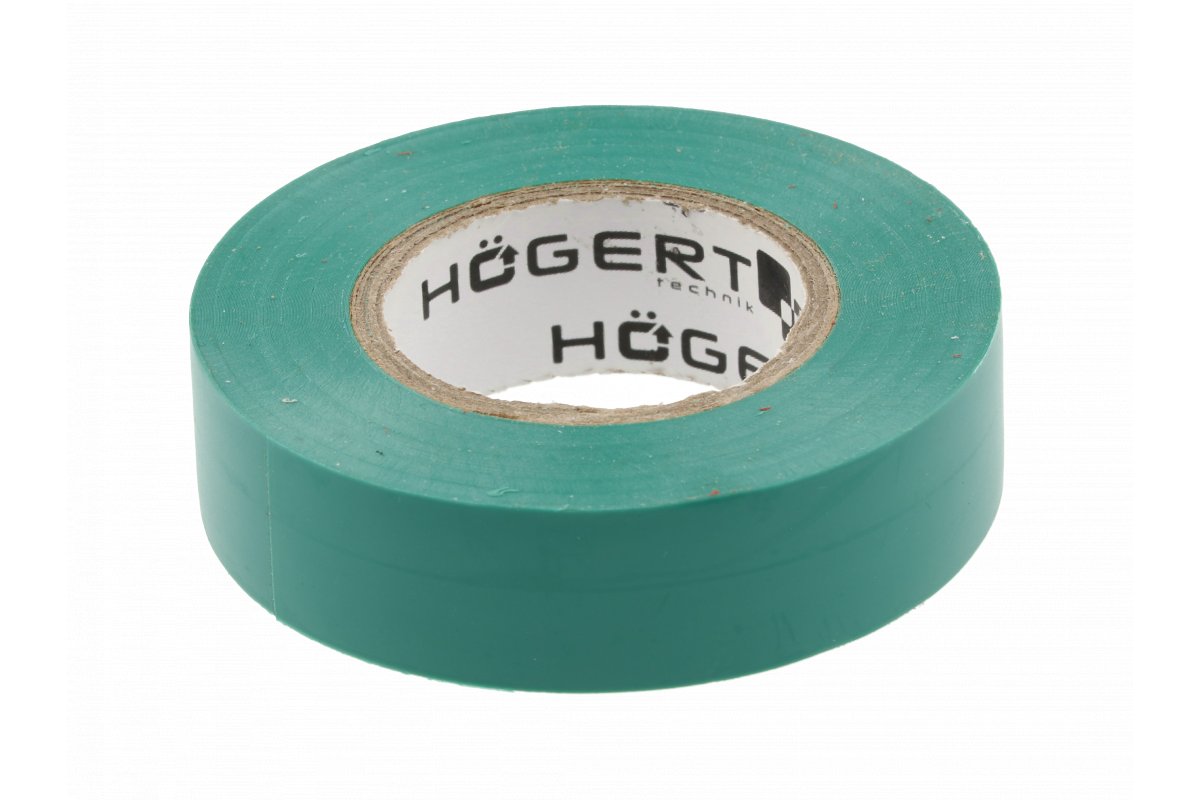 Isoleringstape Hogert HT1P284; 0,13x19 mm; 20 m;  grønn