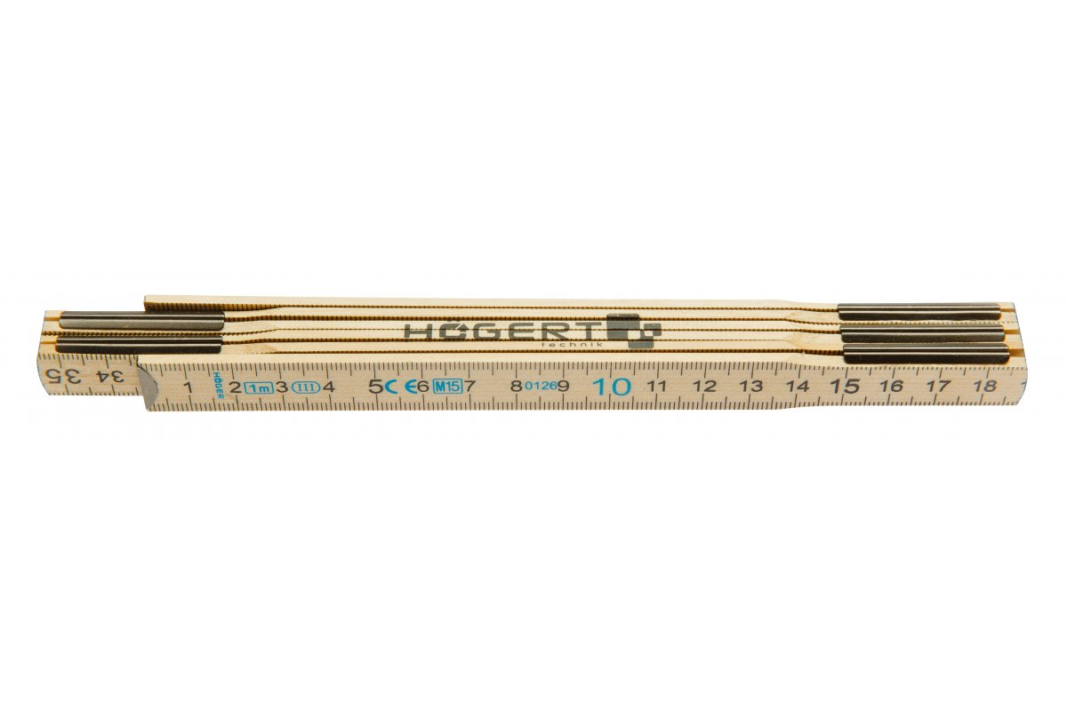 Tre sammenleggbar linjal Hogert HT4M261-D; 1 m