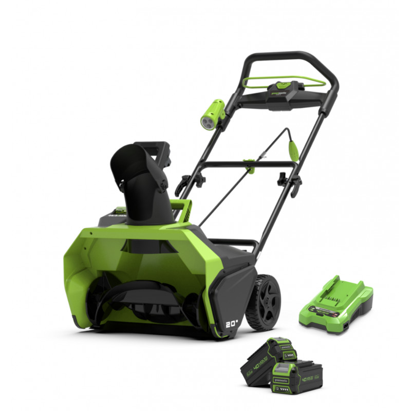 Snøfreser Greenworks GD40STK4X; 40 V; 2x4,0 Ah batt.