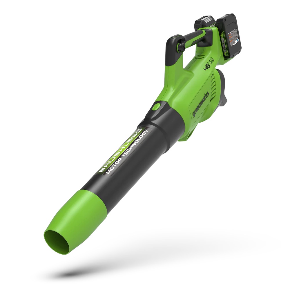 Batteridrevet løvblåser Greenworks GD24X2AB; 48 V (uten batteri og lader)