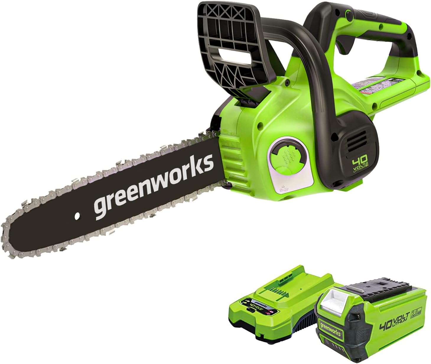 Motorsag Greenworks&nbsp;G40CS30IIK2; 40 V; 1x2,0 Ah; 30 cm bånd