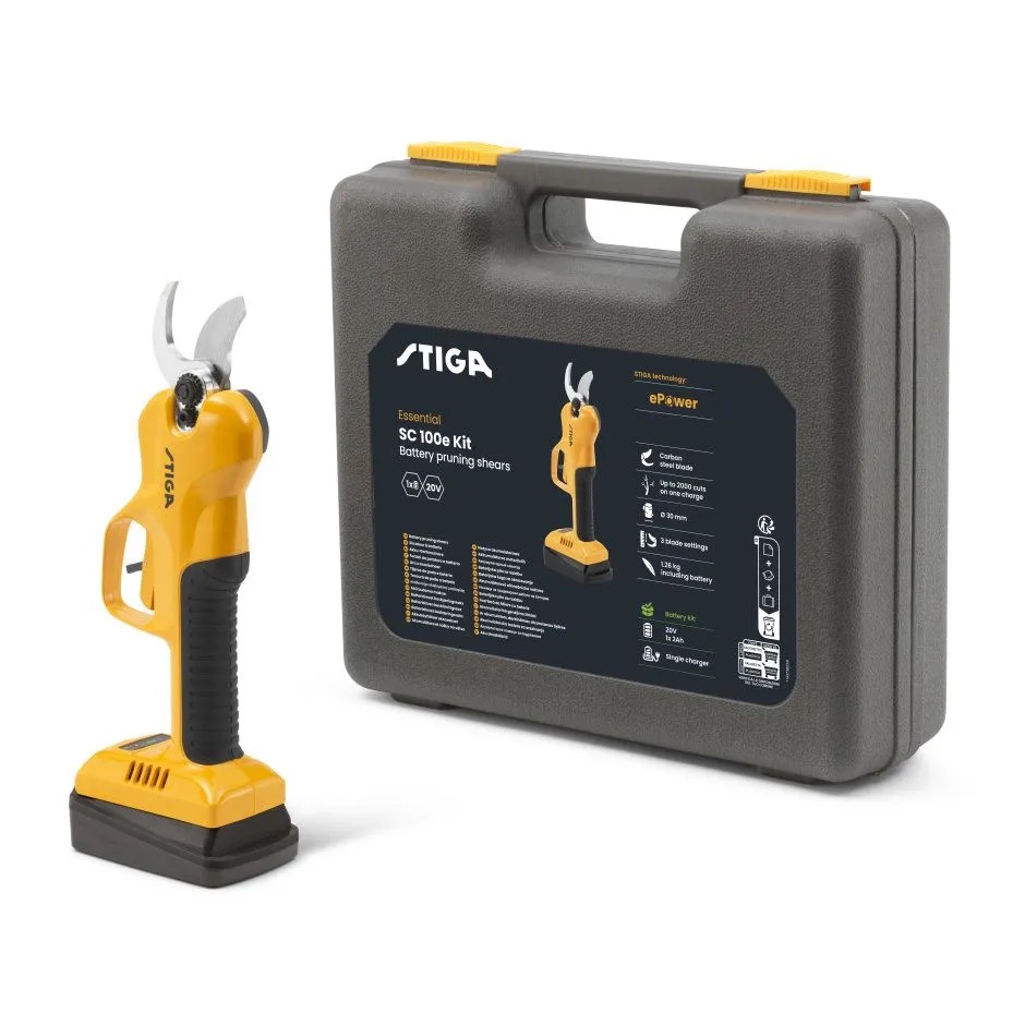 Hagesaks Stiga SC 100e Kit; 20 V; 1x2,0 Ah batt.