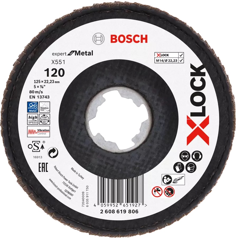 Lamellrondeller Bosch X551; 125 mm; K120