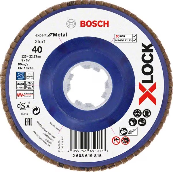 Lamellrondeller Bosch X551; 125 mm; K40