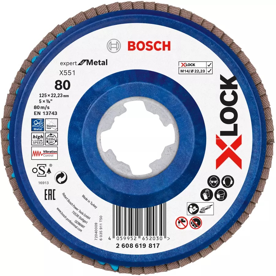 Lamellrondeller Bosch X551; 125 mm; K80