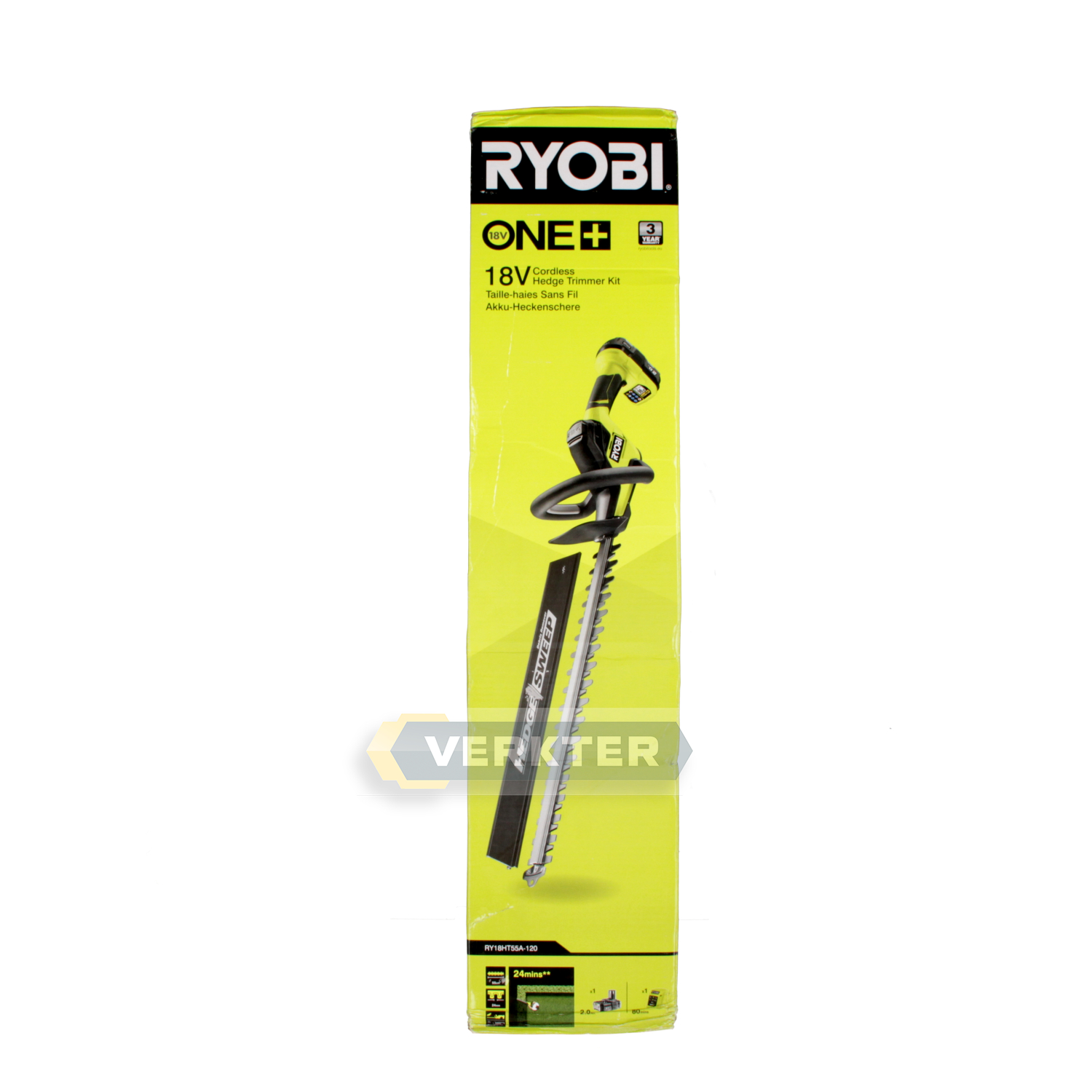 Trådløse hekksakser Ryobi RY18HT55A-120; 18 V; 1x2,0 Ah; 55 cm lengde