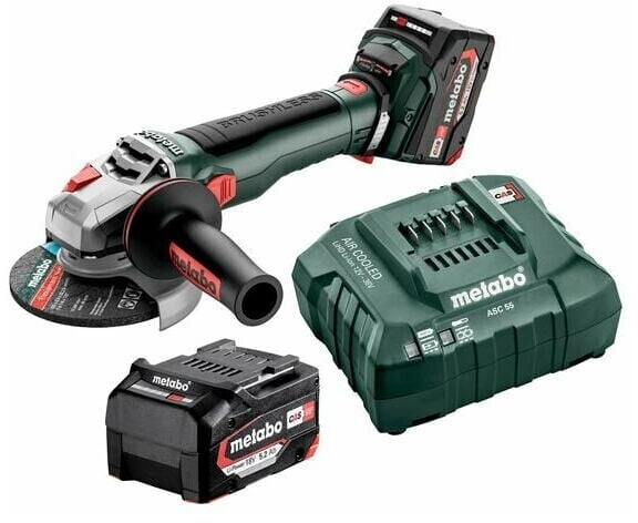 Vinkelsliper Metabo WB 18 LT BL 11-125 Quick; 18 V; 2x5,2 Ah batt.