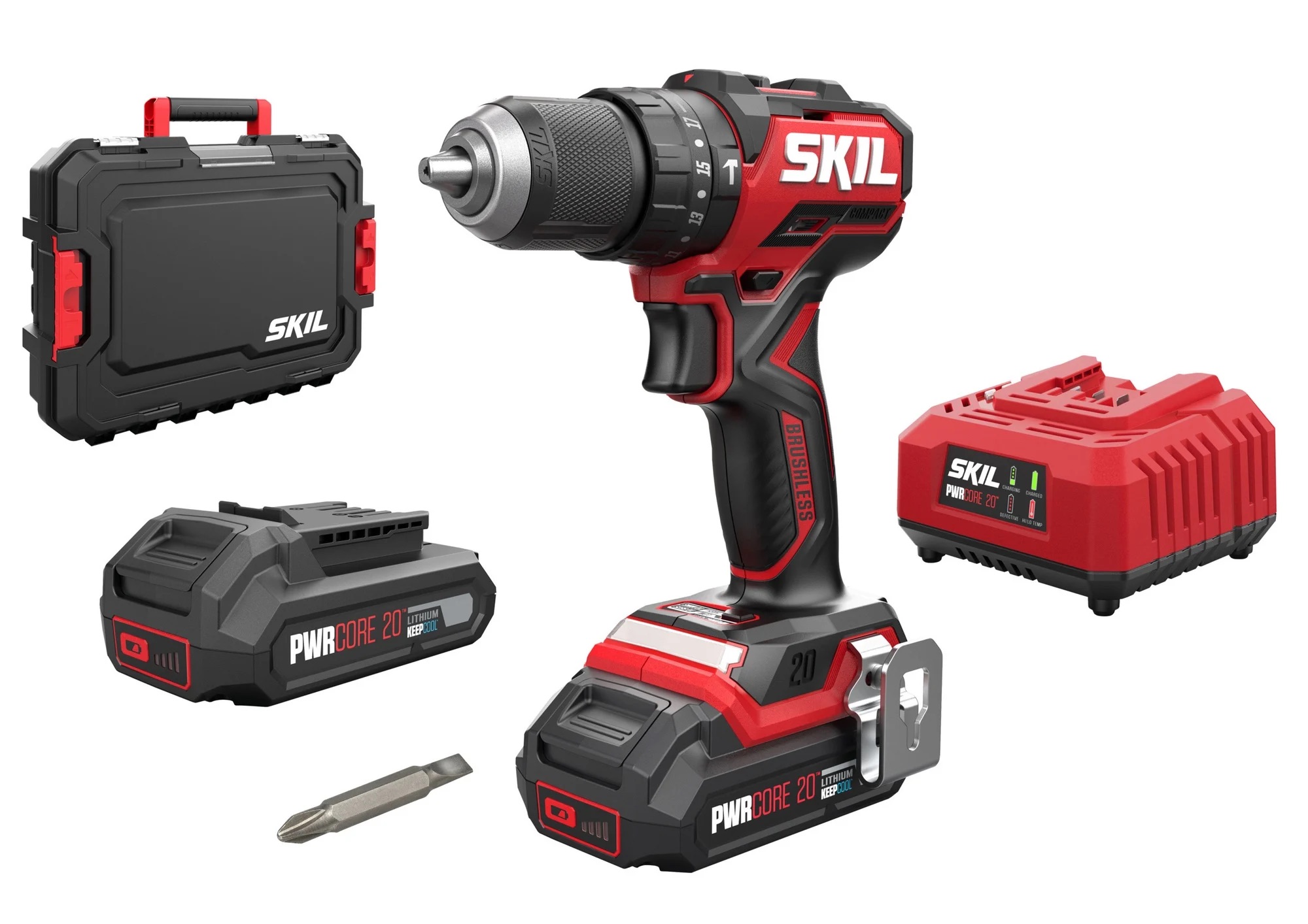 Slagskrutrekker / bor Skil 3075 HC; 18 V; 2x2,0 Ah batt.