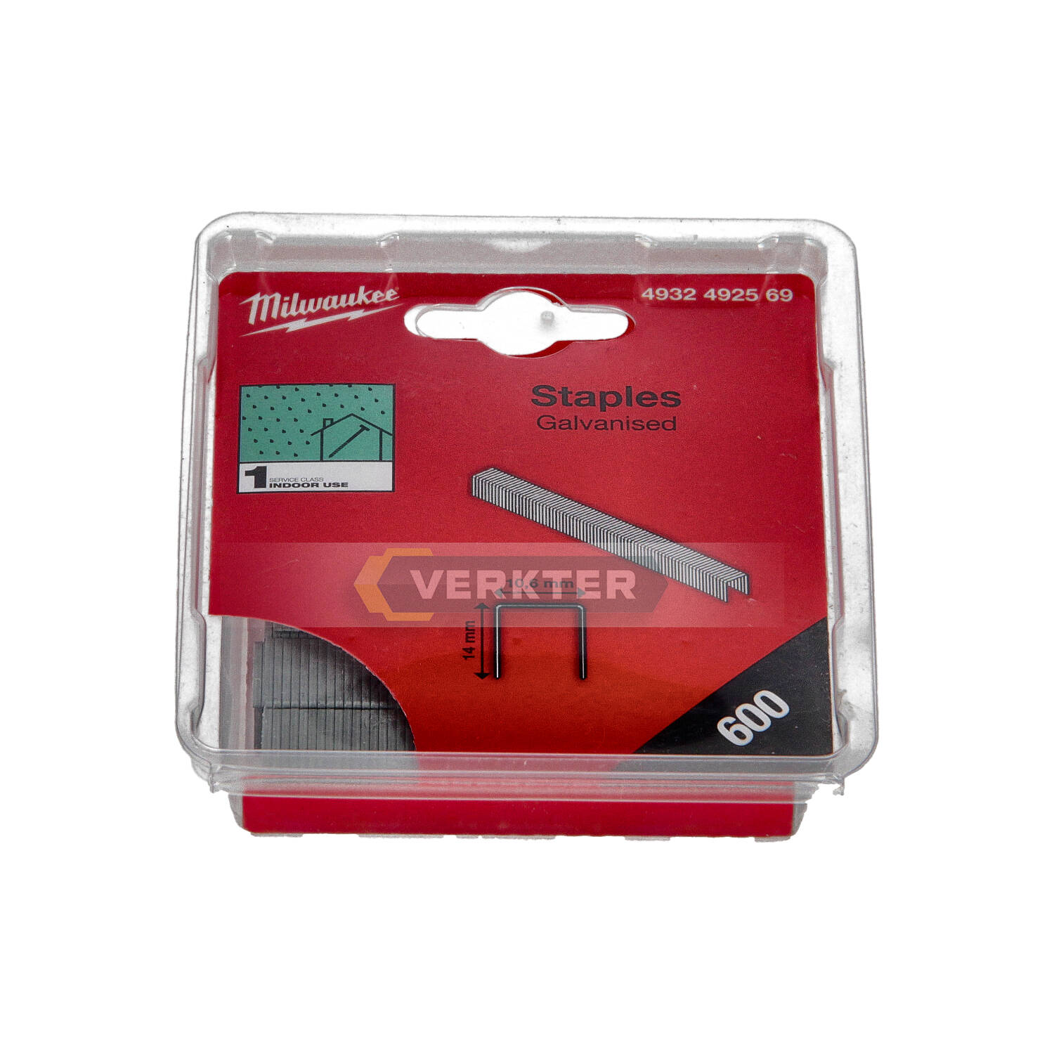 Stifter Milwaukee 4932492569; 14 mm; 600 stk; type G; galvanisert