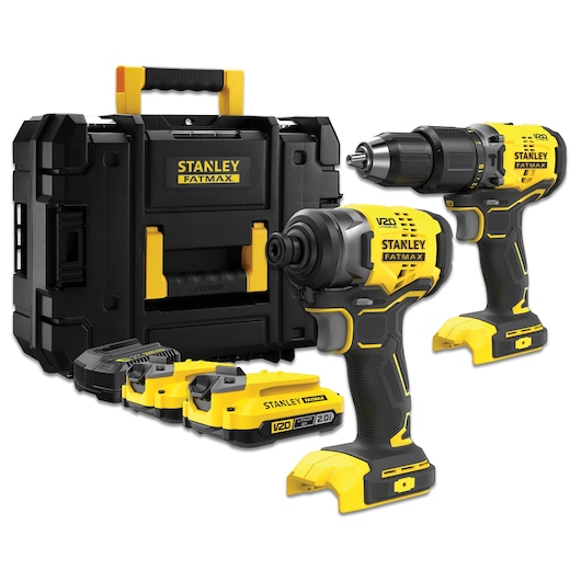 Verktøysett Stanley SFMCK461D2T-QW (SFMCD715 + SFMCF810); 18 V; 2x2,0 Ah batt.