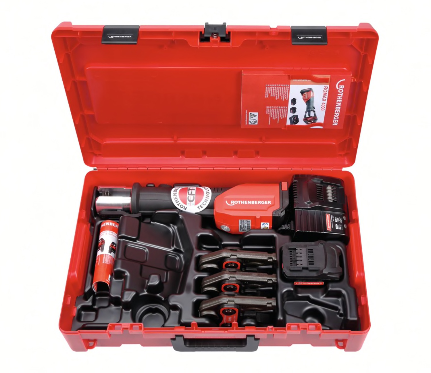 Hydraulisk presse Rothenberger ROMAX 4000 Set U 16-25 mm; 18 V; 1x4,0 Ah batt.