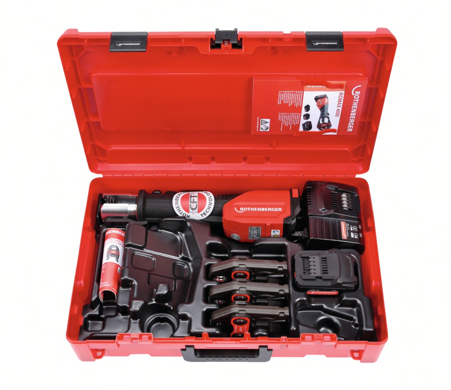 Hydraulisk presse Rothenberger ROMAX 4000 Set M 15-28 mm; 18 V; 1x4,0 Ah batt.