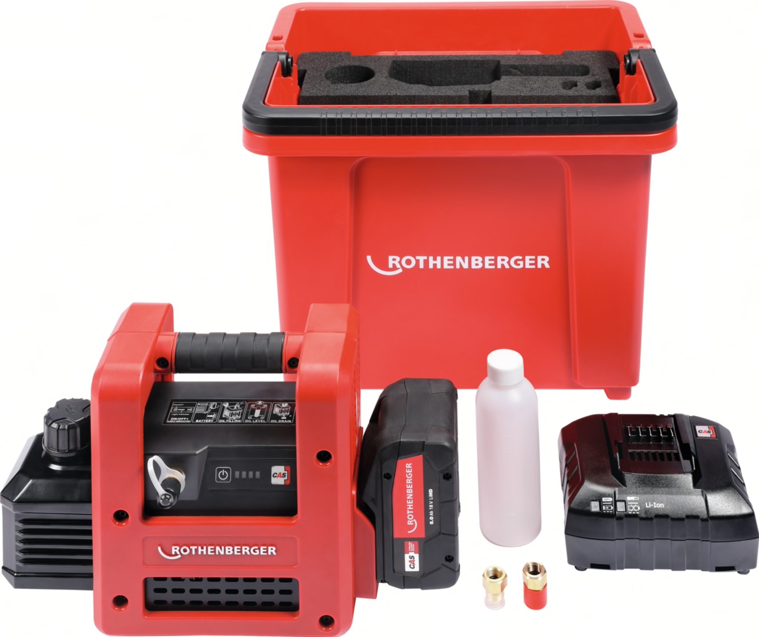 Batteridrevet støvsuger Rothenberger ROAIRVAC R32 2.0 CL Set; 18 V; 1x8,0 Ah batt.