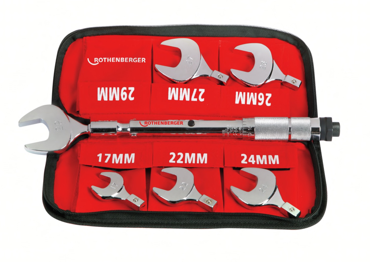 Dreiemomentnøkkel Rothenberger; 17-29 mm; 14-77 Nm