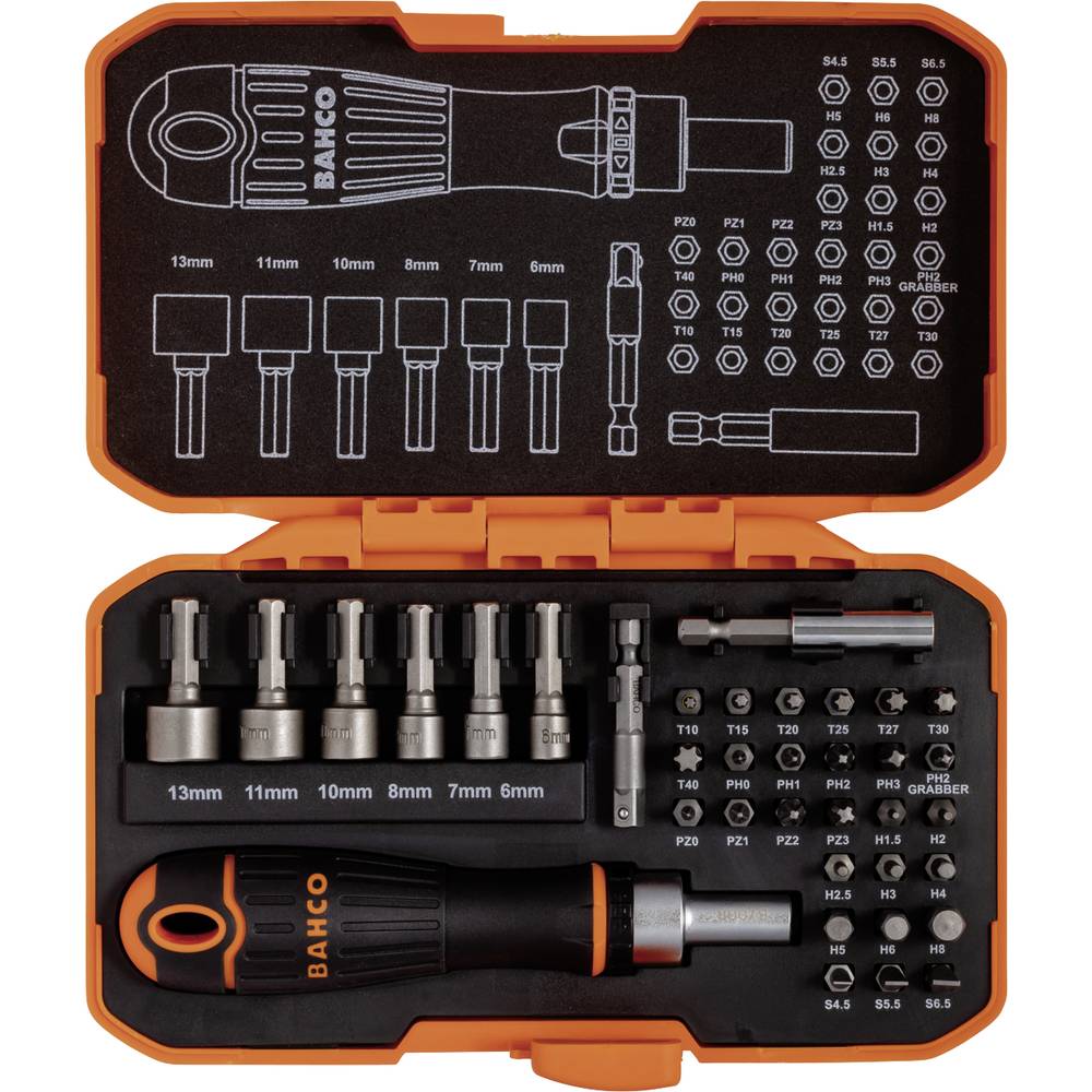 Skrutrekkersett Bahco 59/S36BCR; 36 stk