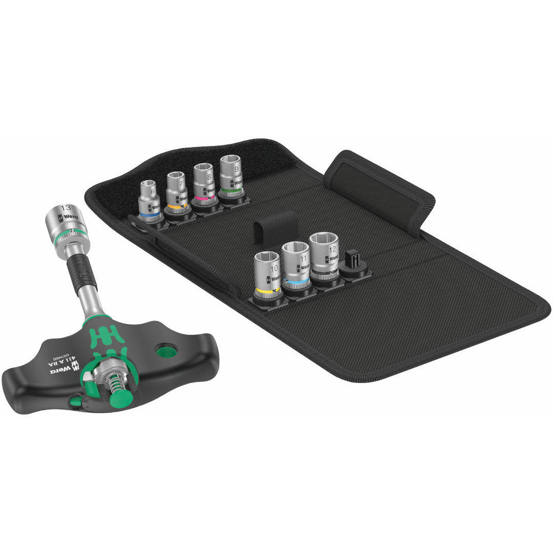 Verktøysett Wera Kraftform Kompakt 400 RA Set 2; 1/4''; 9 stk