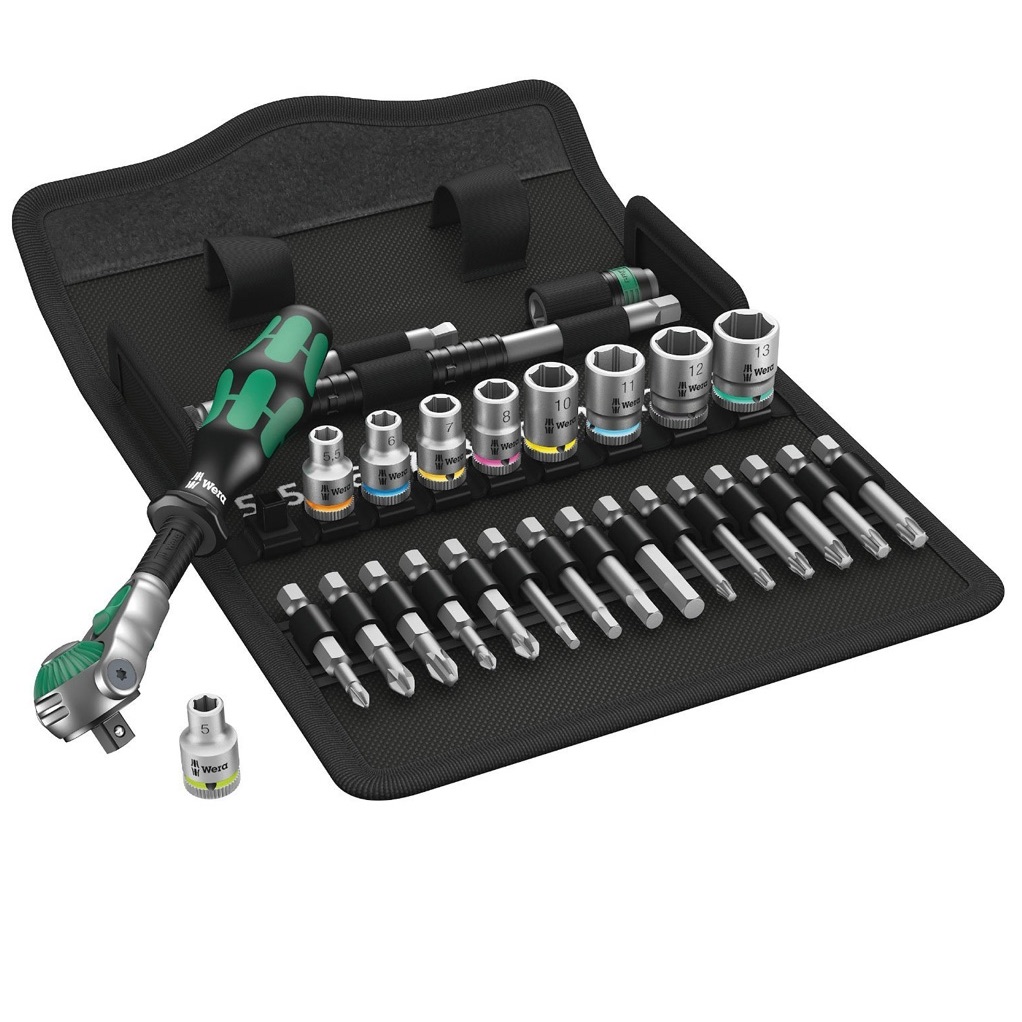 Verktøysett Wera 8100 SA 6 Zyklop Speed; 1/4''; 28 stk