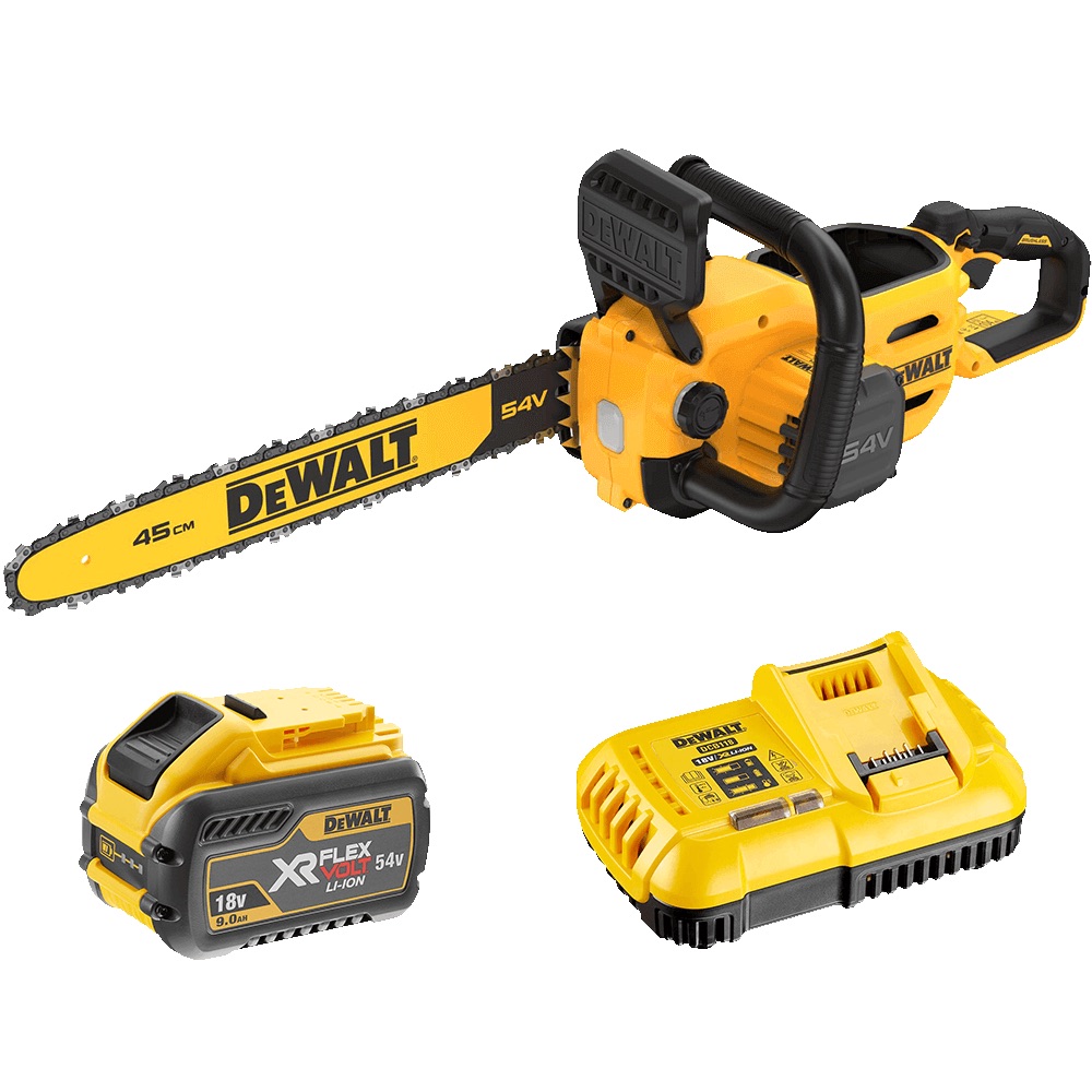 Motorsag DeWalt DCMCS574X1-QW; 54 V; 1x9,0 Ah; 45 cm bånd