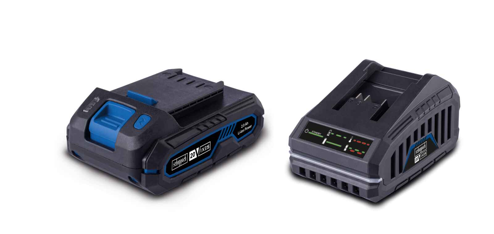 Tilbehørsett Scheppach SBSK2.0; 20 V; 2,0 Ah batt.