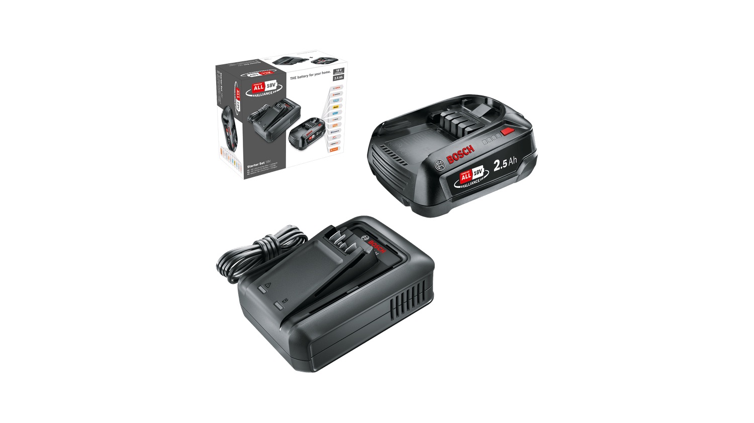 Tilbehørsett Bosch Starter Set 18V; 18 V; 1x2,5 Ah batt.