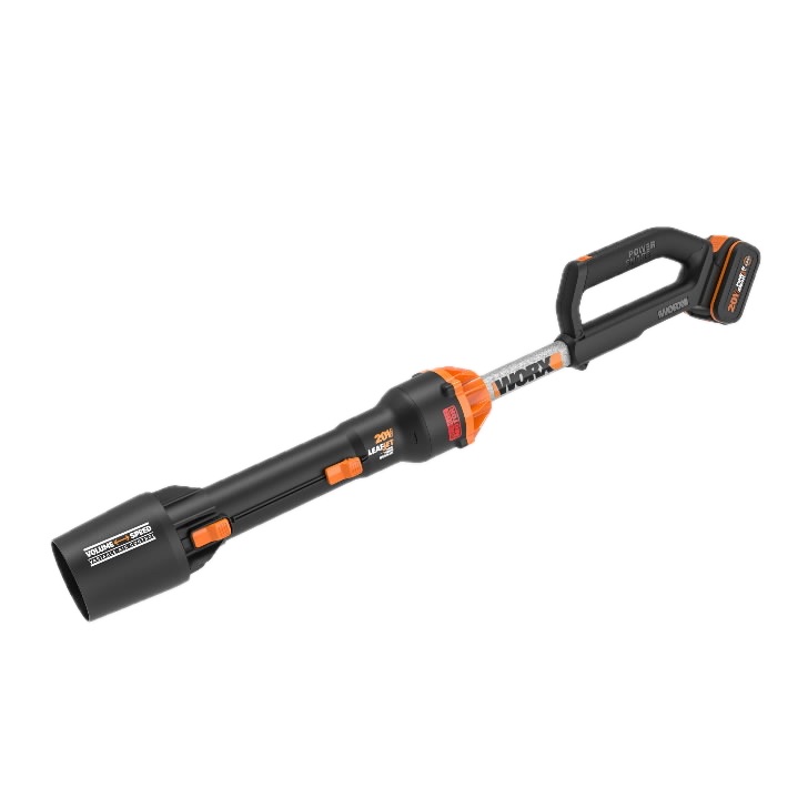 Batteridrevet løvblåser Worx WG543E; 20 V; 1x4,0 Ah batt.