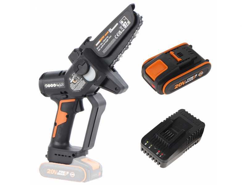 Motorsag for beskjæring av grener Worx WG325E; 20 V; 12 cm; 1x2,0 Ah batt.