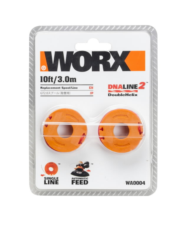 Spole med skjæretråd med automatisk trådmating  Worx WA0004.1; 1,65 mm/3 m; 2 stk