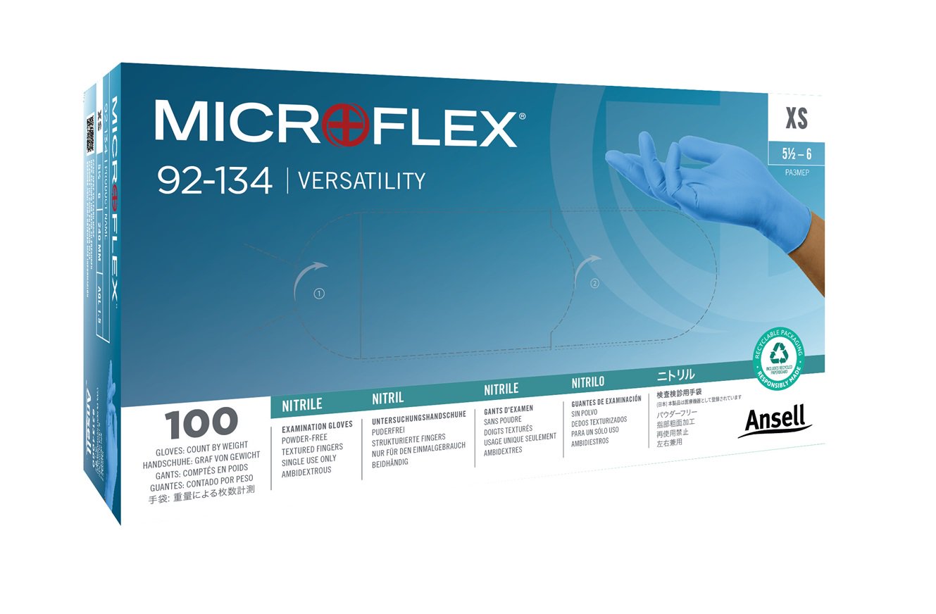 Hansker Ansell Microflex 92-134; S; 100 stk