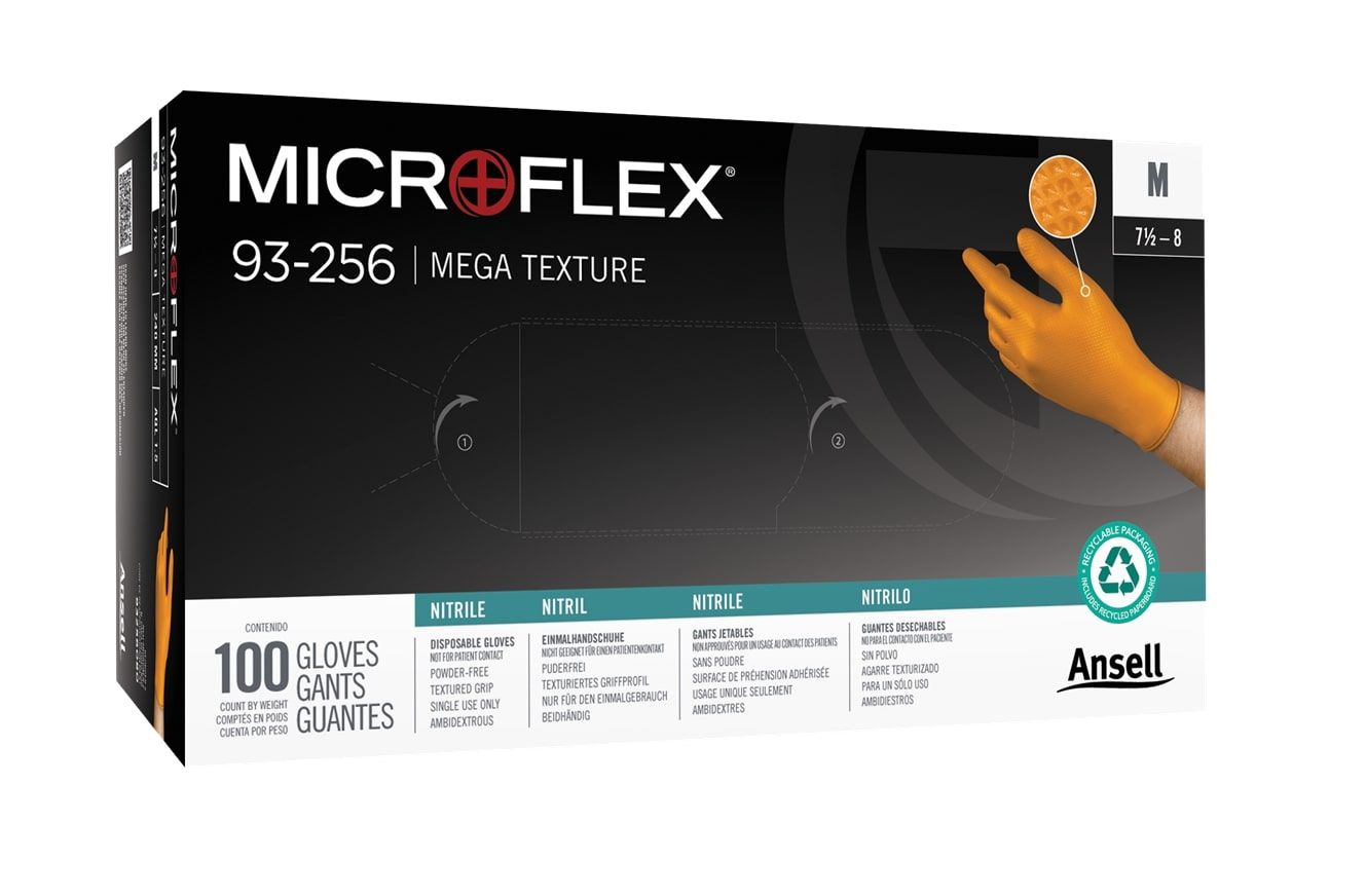 Hansker Ansell Microflex 93-256; XL; 100 stk