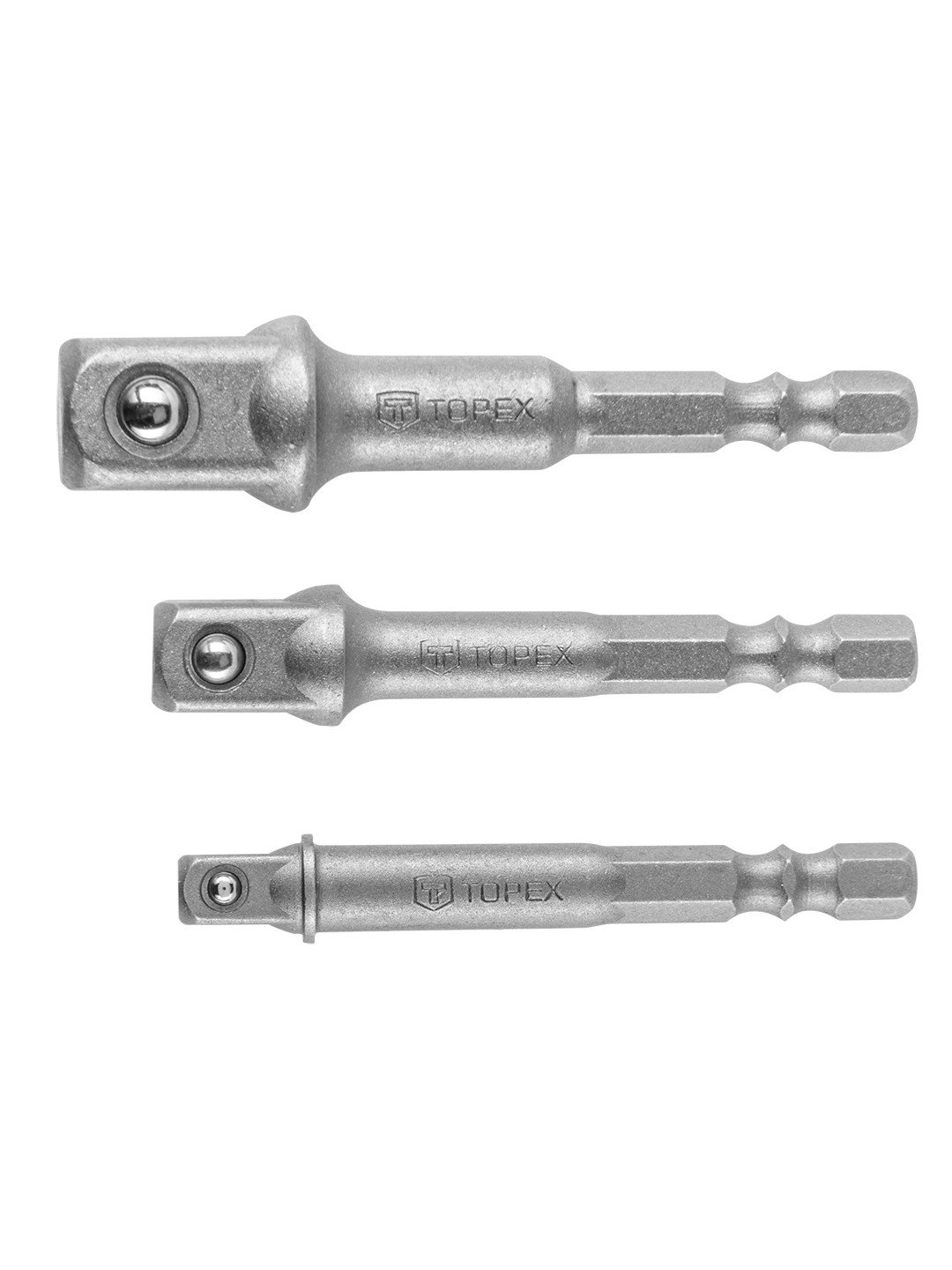 Adaptersett Topex 38D151; 1/4''; 3/8''; 1/2''; 3 stk