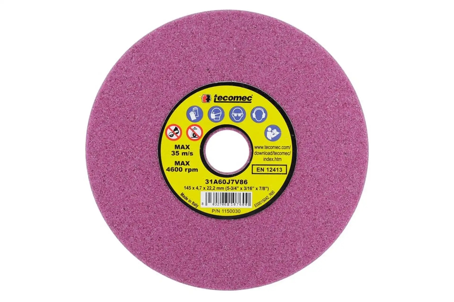 Slipe Slipeskive Tecomec ET-K00204006; 145x4,7x22,2 mm - ET-K00204006 - Slipe ...