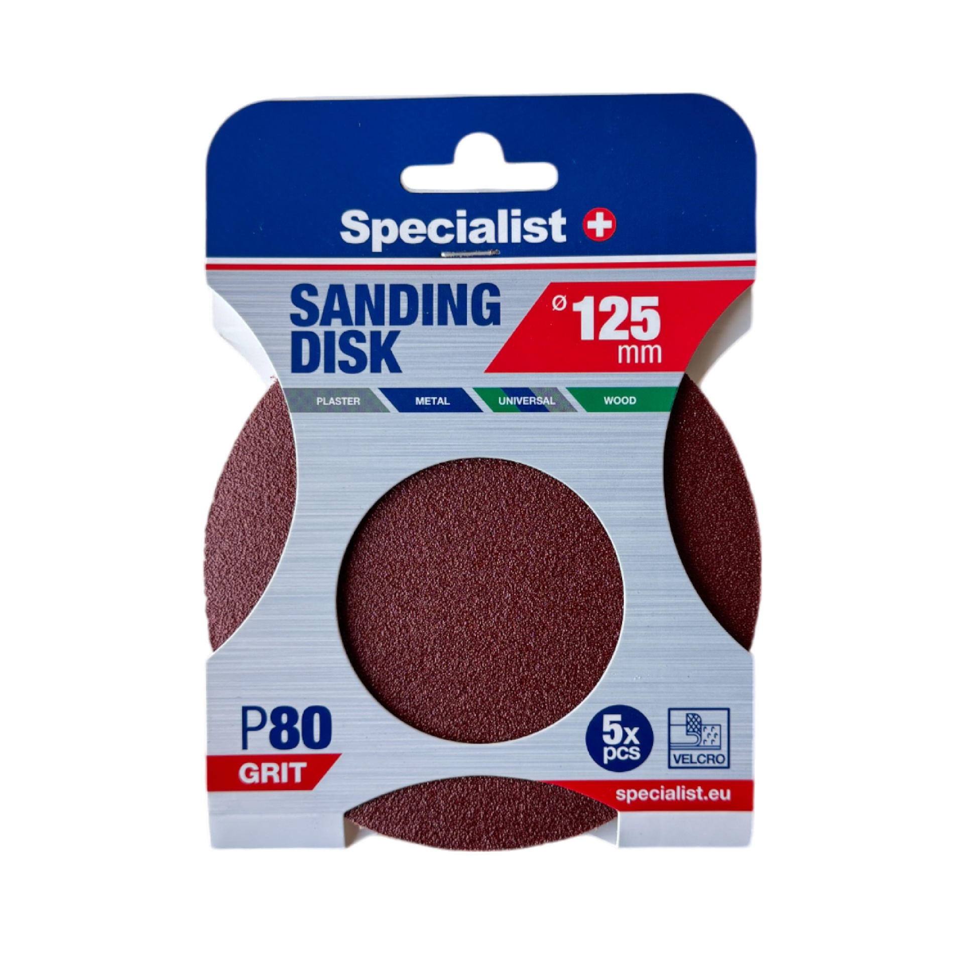 Sandpapir Specialist 250-1080; 125 mm; P80; 5 stk