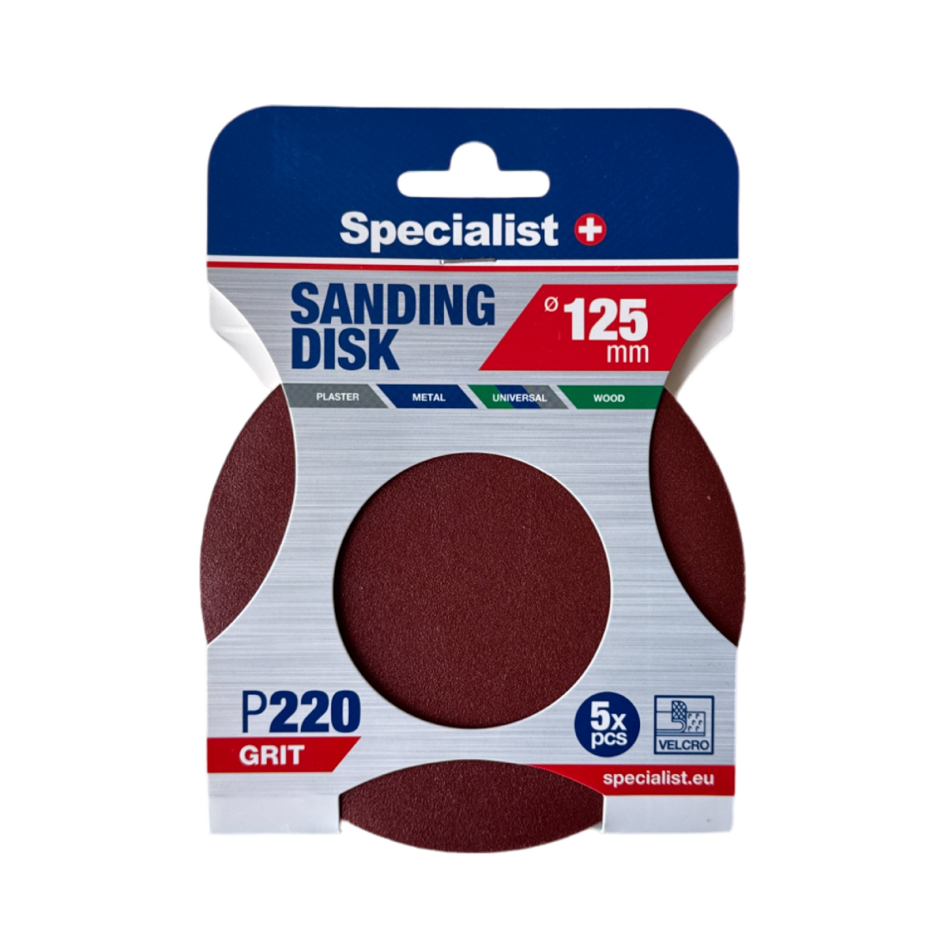 Sandpapir Specialist 250-1220; 125 mm; P220; 5 stk