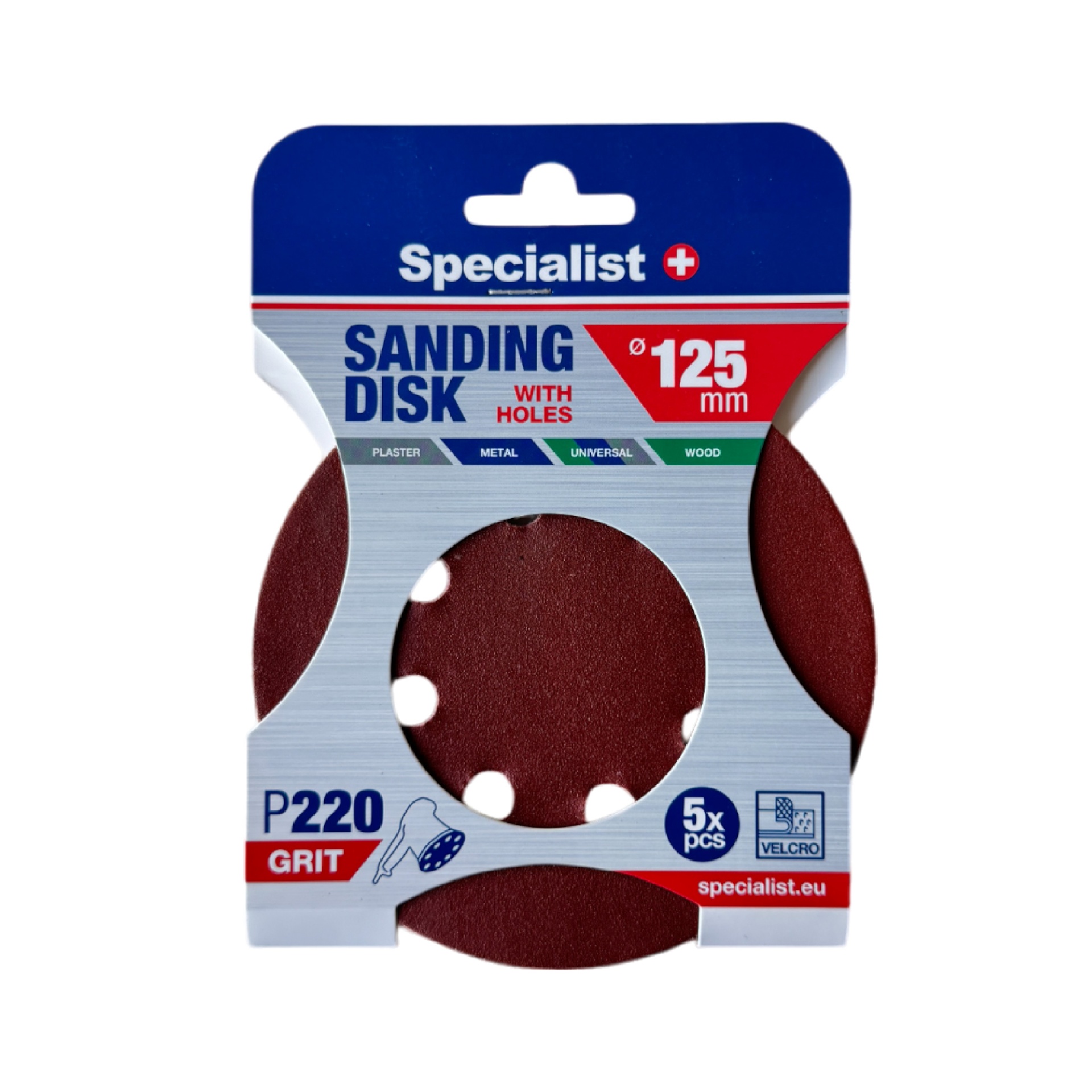 Sandpapir Specialist 250-2220; 125 mm; P220; 5 stk