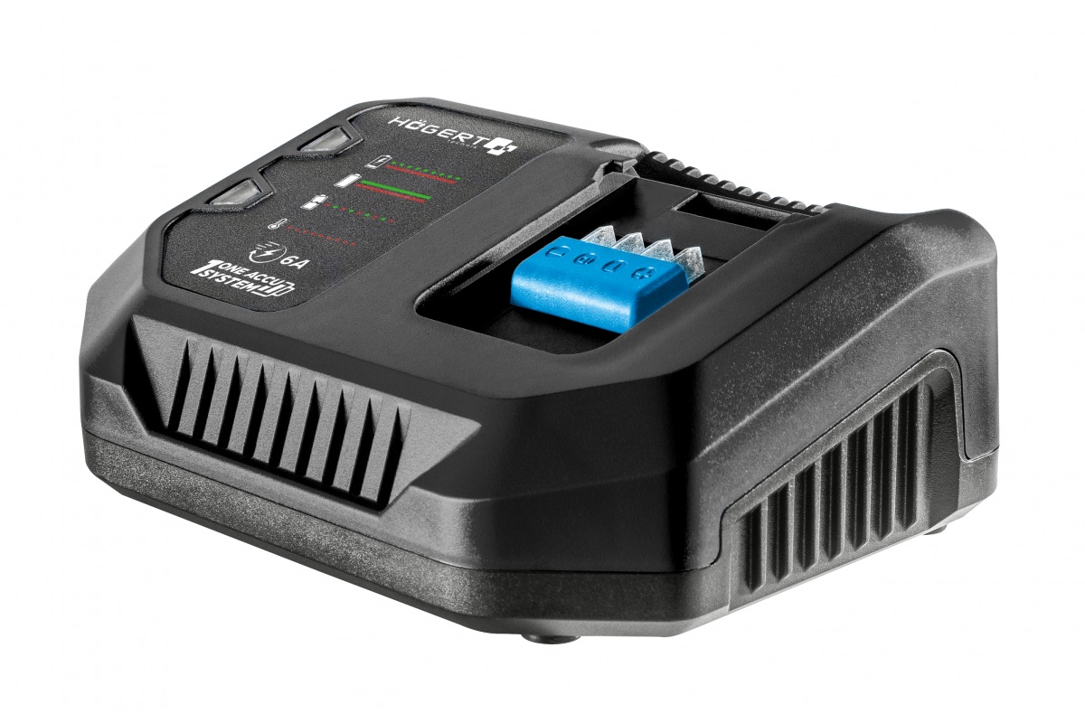 Batterilader med kort ladningstid Hogert HT2E243-C60; 18 V