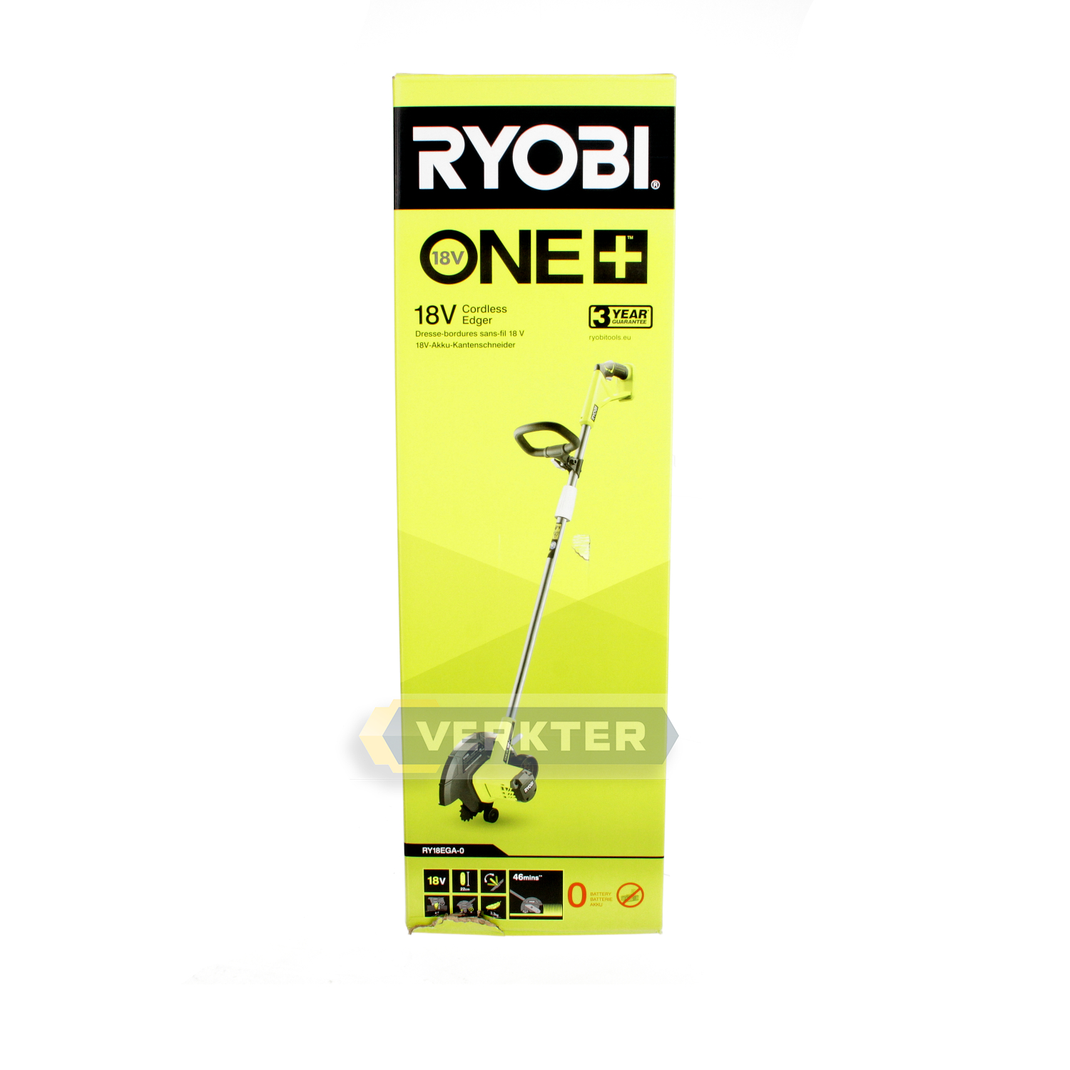 Kantskjærer Ryobi RY18EGA-0; 18 V (uten batteri og lader)