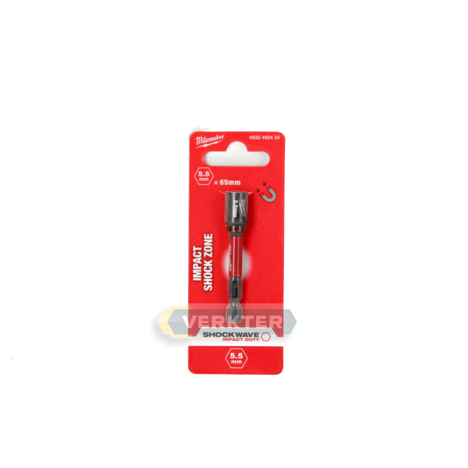 Magnetisk skrubits Milwaukee 4932492434; 5,5 mm; 1/4''