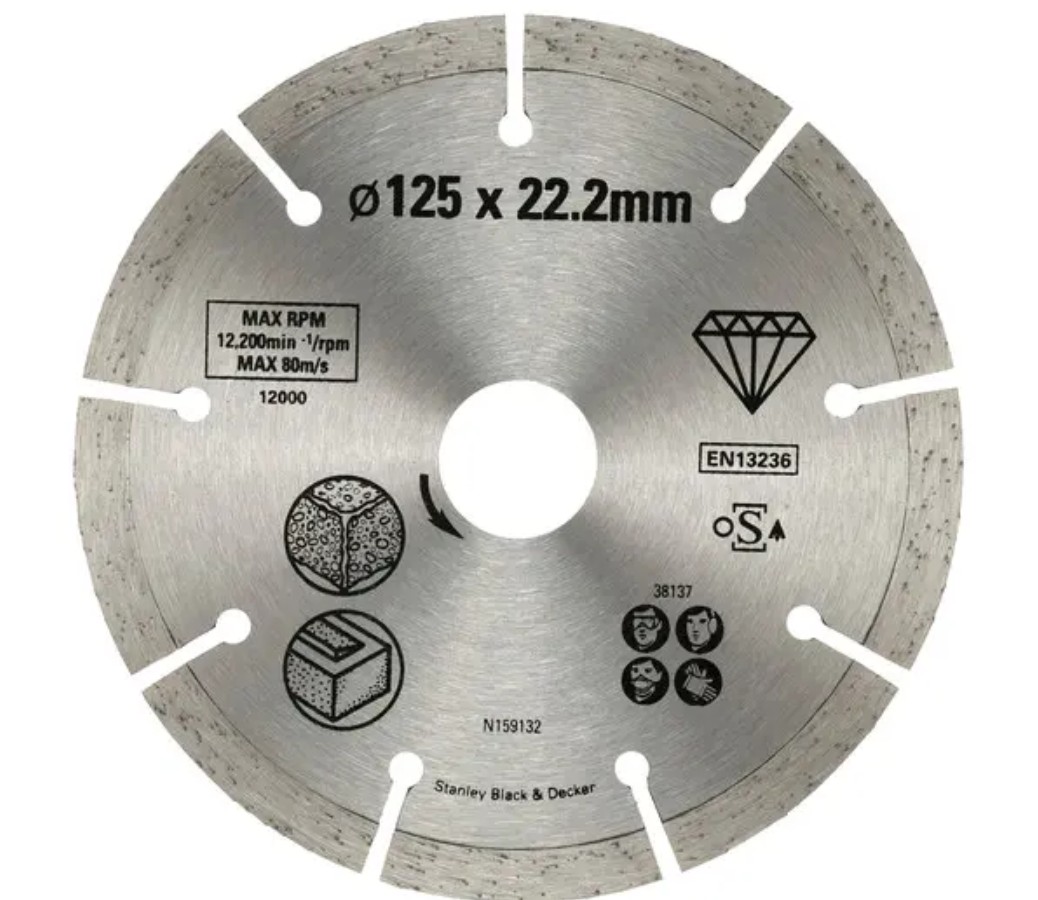 Diamantkappeskive Stanley STA38137-XJ; 125x22,2 mm