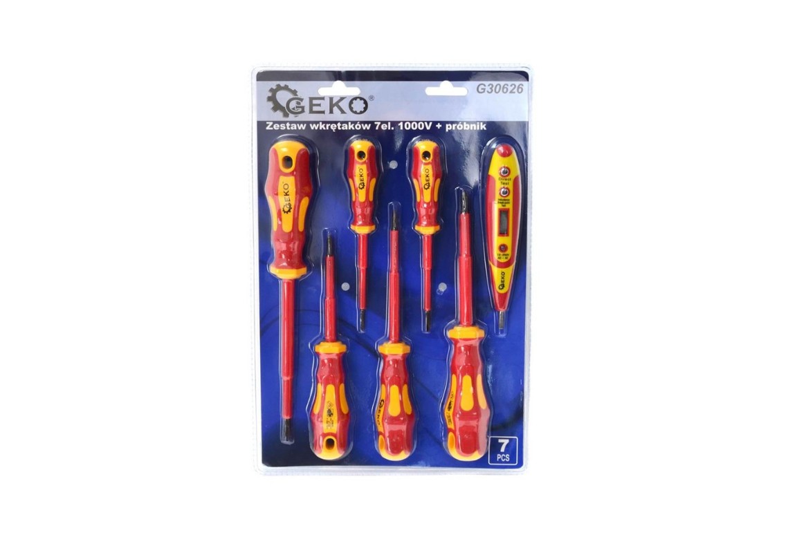 Skrutrekkersett Geko G30626; 7 stk