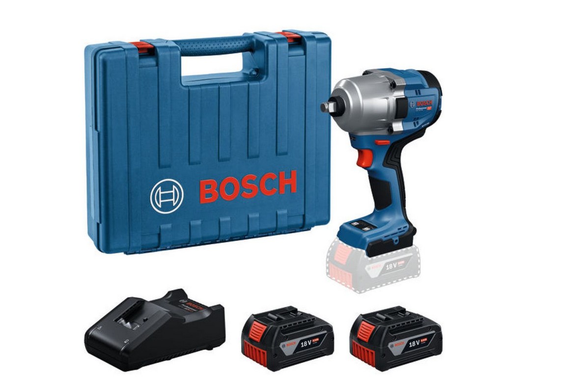 Slagmuttertrekker Bosch GDS 18V-780; 18 V; 2x5,0 Ah batteri + lader