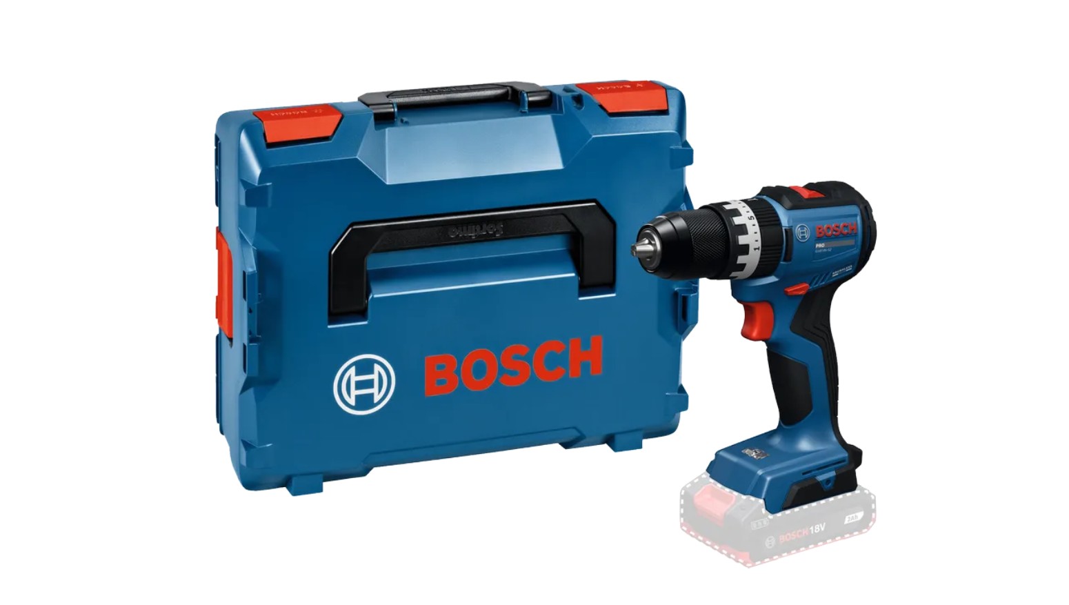 Slagskrutrekker / bor Bosch GSB18V-52; 18 V (uten batteri og lader) + L-BOXX 136