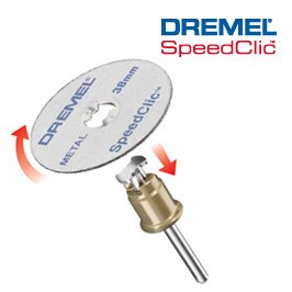 Startsett SpeedClic Dremel SC406 spindel + 2 stk. kappeskiver for metall